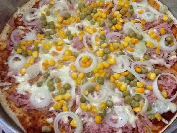 Modo de Preparo Pizza Portuguesa no Liquidificador